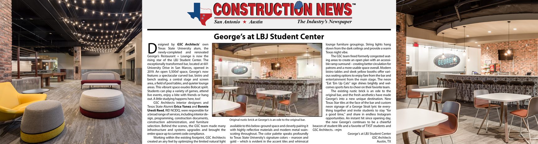 Georges at the LBJ Center Project Spotlight in Construction News